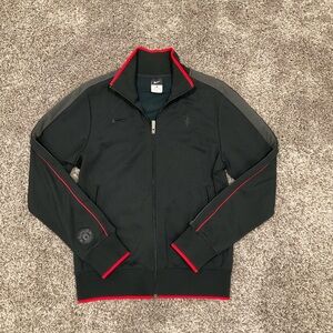 Manchester United Men’s Small Black Nike Soccer Track Jacket Football